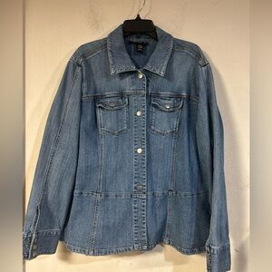 Vintage Venezia Lane Bryant  Blue Jean Denim Jacket Womens 22/24